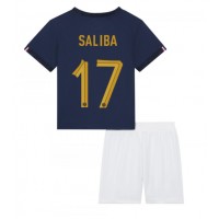 Maglie da calcio Francia William Saliba #17 Prima Maglia Bambino Mondiali 2022 Manica Corta (+ Pantaloni corti)